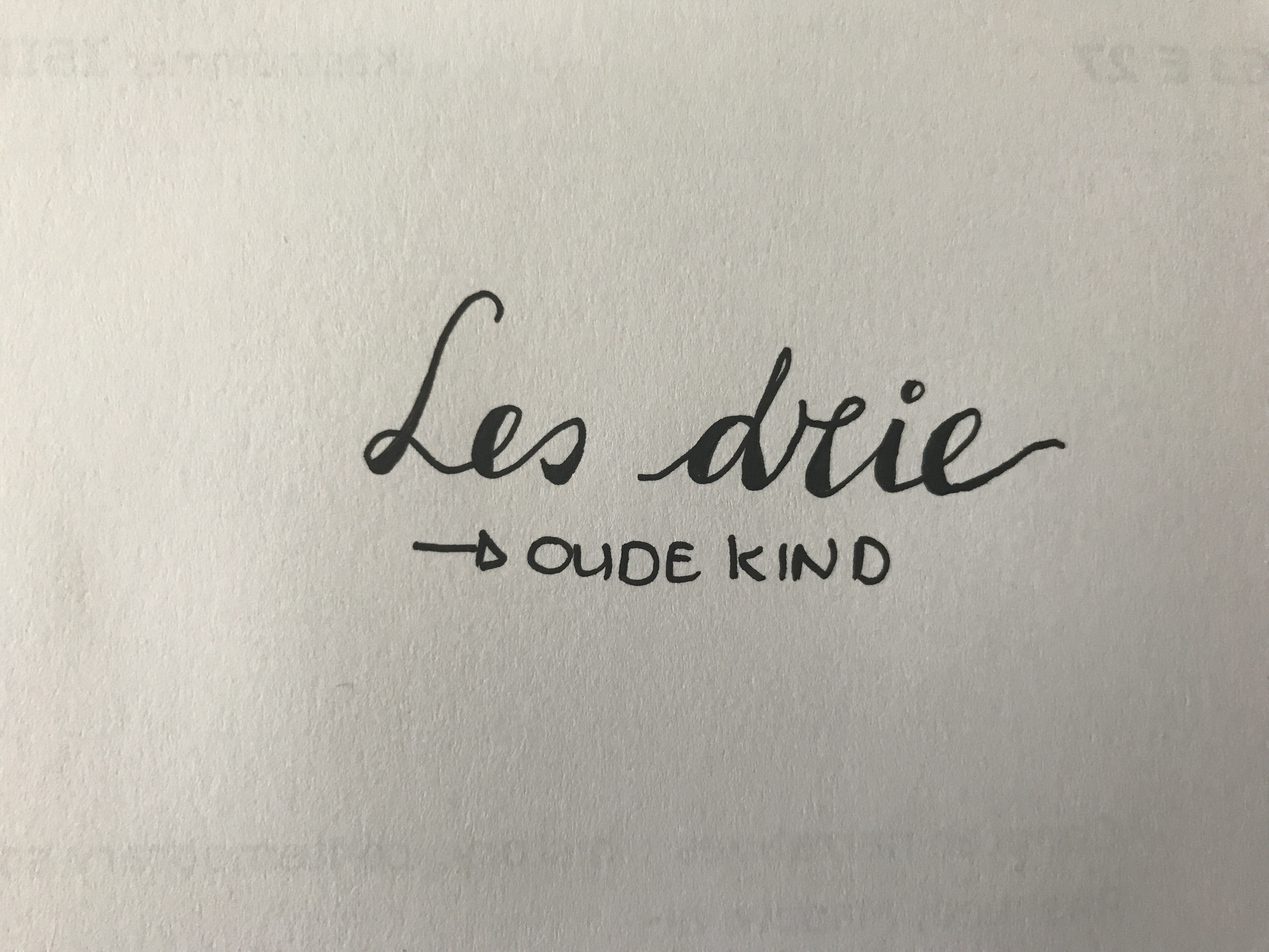 Les drie: oude kind